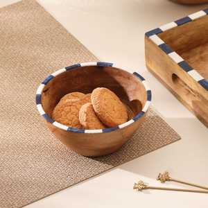 High Demands Large Luxury Wooden Bowl With Lid Handmade Eco-Friendly Wedding Dinnerware Polished Stocked Home Low Price - Product Image 3