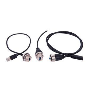 Waterproof Plastic Shell <b>Screw</b> Thread USB2.0 Female Panel Mount <b>Sockets</b> with Straight PCB - Product Image 3