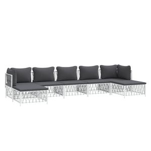 Ensemble de salon de jardin blanc et gris foncé - Product Image 3