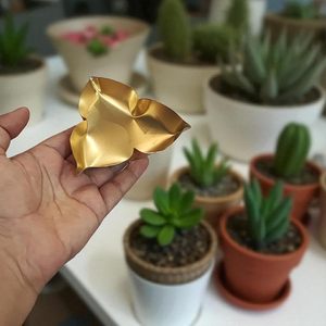 Lotus Urli Bowl <b>Golden</b> Decorative Bowl for Floating Candles Diwali <b>Decoration</b> <b>Wedding</b> Decor and Festive Crafts - Product Image 5