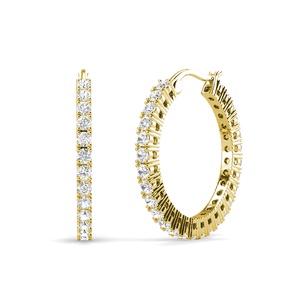 Tennishoepel oorbellen versierd met <span class=keywords><strong>Swarovski</strong></span> kristallen Dames sieraden <span class=keywords><strong>18K</strong></span> verguld Daisini Luxe klassieke oorbellen - Product Image 3