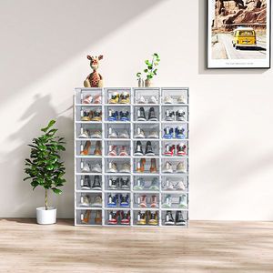 White 32PCS Shoe Boxes Small Size 33*23*14cm Plastic Mesh Freely Combinable Organiser - Product Image 1