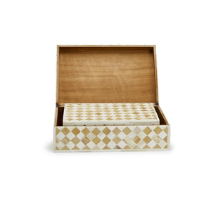 Boîte de rangement décorative pour bijoux et cadeaux, en bois, résine et incrustations d'os, design personnalisé et artisanal, par FAIZA CRAFT - Product Image 5