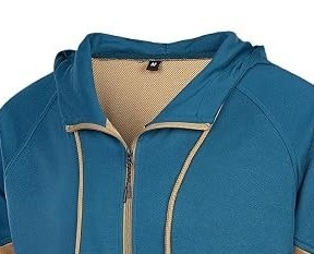Survêtement à capuche pour homme, couleur unie, design sportif, coupe-vent, coupe classique, avec poches latérales, idéal pour l'automne - Product Image 3