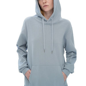 เสื้อฮู้ดดี้ทรงบ็อกซี่ผ้าฟลีซแบบมีเชือกผูก  ไซส์ใหญ่พิเศษ  แบบเรียบ  สำหรับสกรีนโลโก้  เสื้อผ้า unisex  สำหรับมหาวิทยาลัย/วิทยาลัย - Product Image 2