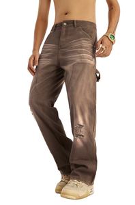 Jeans de Mezclilla Resistentes con Lavado Desgastado para Hombre, Fabricantes de Ropa Personalizada, Estilo Casual Cargo para Jeans de Hombre - Product Image 5