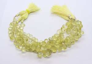 Cuentas de Cuarzo Limón Natural AAA, Forma de Pera Facetada, 8x11MM, Hilo de 8 Pulgadas, Cuentas de Cuarzo Limón para Fabricación de Joyería, Venta al Por Mayor - Product Image 5