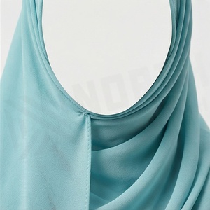 Hiyab de Chifón de Color Sólido para Mujer, Transpirable, para Uso Diario, Pañuelo Étnico - Product Image 4