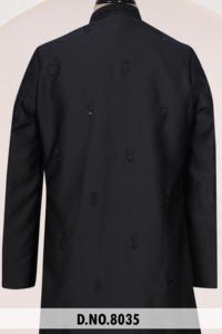 Blazer ethnique formel sur mesure Midnight Noir à sequins pour homme, idéal pour les célébrations nocturnes - Product Image 1