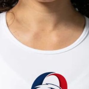 Camiseta Deportiva Blanca Ajustada de Manga Corta para Mujer, para Gimnasio, Fitness, Yoga, Entrenamiento, Ropa Deportiva Transpirable de Alto Rendimiento - Product Image 5
