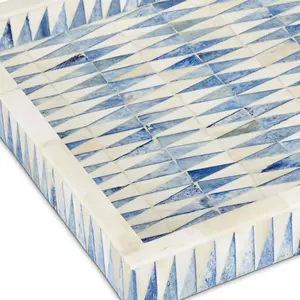 Bandeja de servicio de nácar artesanal estándar superior para servicio de té, soporte de joyería para exhibición de aperitivos disponible a precio de fábrica - Product Image 3