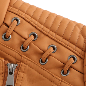 OEM ODM Custom PU <b>Leather</b> <b>Jacket</b> Women Winter <b>Faux</b> <b>Leather</b> Bomber Coat Wholesale Fashion Outerwear Manufacturer <b>Plus</b> <b>Size</b> Zipper - Product Image 4