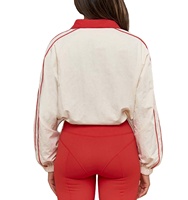 Nouvelle veste coupe-vent réfléchissante imperméable respirante pour femme, idéale pour le sport et les activités de plein air, en polyester, style crop top tendance