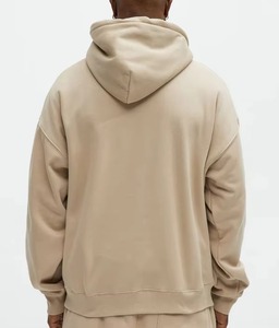 Sweat-shirt unisexe tendance en coton uni coupe classique avec logo personnalisé sur le devant, respirant, écologique, avec poche, pour homme - Product Image 4