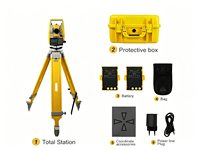 Station totale sans réflecteur TKSR15 1500m avec Bluetooth, compensation bi-axe et pêne optique laser