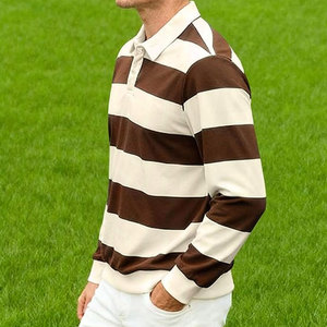 Camiseta Polo de Manga Larga de Alta Calidad, Sudadera con Logotipo Personalizado, Prenda Informal de Tela Gruesa, Cuello Camisero, Estilo Rugby - Product Image 2