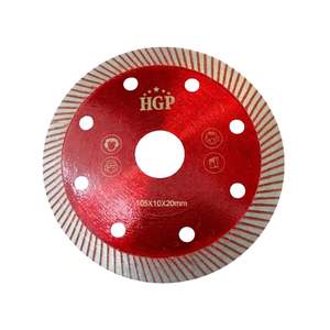 Lame de scie diamantée HGP 105 mm, 20 mm, pressée à chaud, OEM, disque de coupe turbo multi-usages pour granit, marbre, carrelage en porcelaine et béton - Product Image 1