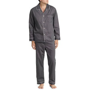 High Quality 100% Cotton Pajama for Men Pieces <b>Lounge</b> Sleepwear Suits Autumn Home Clothes Night Dress Men - Product Image 1