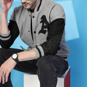 Customizable Team Wear Embroidered <b>Patches</b> and Snap Closure Design Men Casual Letterman <b>Jacket</b> New Trendy Style Baseball <b>Jacket</b> - Product Image 3