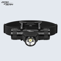 Lampe frontale LED rechargeable ZeroBeam H1 14W, 1300 lumens, en alliage d'aluminium, charge USB-C, large portée, lampe torche brillante pour le camping en plein air