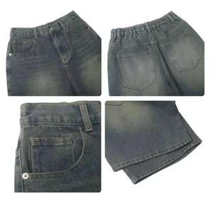 Shorts en jean amples vintage pour homme, style streetwear d'été, coupe décontractée, jorts tendance - Product Image 3