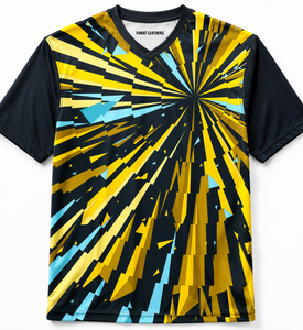 Camiseta de Fútbol para Hombre FURAT LEATHERS, Cuello en V, Estampado Digital Geométrico, Poliéster que Absorbe la Humedad, Manga Corta, para Adultos, Todas las Temporadas - Product Image 1