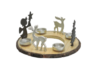 Artesign Impex <b>Red</b> Polka Dot Reindeer Handmade Digital Printing <b>Candle</b> Holder Aluminium Base Festive Iron Christmas Decor Unique - Product Image 2