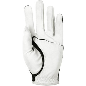 Gants de golf pour hommes, main gauche, pour golfeurs droitiers, cuir synthétique avec fermeture réglable en fibre, noir et blanc - Product Image 4