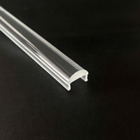 Lentille linéaire PC pour bande lumineuse LED, lentille optique extrudée plano-convexe à haute transmission, garantie 5 ans, usine OEM
