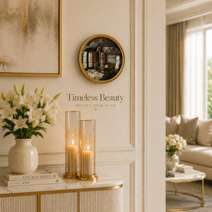 Luxury Modern Gold Metal <b>Wall</b> <b>Mirror</b> Set of 2 Decorative Round Hanging <b>Mirrors</b> for Living Room Bedroom Entryway Bathroom Home - Product Image 3