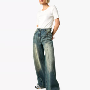 Nouveauté 2024 : Pantalons en jean pour femmes, faible MOQ, salopettes en denim tendance pour occasions décontractées et fêtes, service OEM - Product Image 1