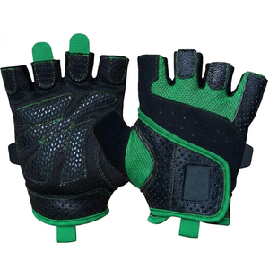 Reinforced Leather Palm Half Finger Design Adjustable Wrist Support Gym fitness <b>Gloves</b> Professional Weightlifting <b>Gloves</b> - Product Image 1