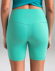 Shorts cyclistes taille haute pour femme en polyester écoresponsable et élasthanne, couleur unie, extensibles, vêtements de sport, tricotés sans couture, couleur personnalisable - Product Image 2