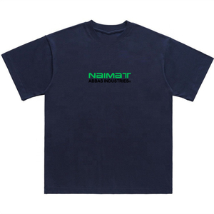 Camiseta de Manga Corta para Hombre Naimat Abbas Industries, Corte Regular, Algodón Jersey, Cuello Redondo, Diseño Casual con Letras Impresas - Product Image 5