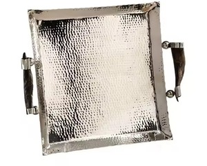 <b>Rectangular</b> Metal Decorative <b>Tray</b> With <b>Mirrored</b> Surface Glam Style Durable Serving Dish For Table Decoration Use <b>Tray</b> - Product Image 5