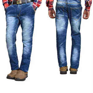 Pantalones Vaqueros Casuales de Corte Ajustado para Hombre, Pantalones de Mezclilla 100% Algodón de Alta Calidad para Hombre - Product Image 5