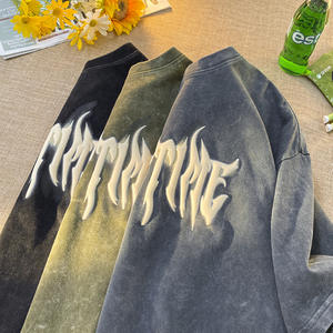 เสื้อยืดผู้ชายคอตั้งพิมพ์ลายดิจิทัลทรงหลวมโอเวอร์ไซส์แขนสั้นสไตล์ลำลองพรีเมียมสำหรับฤดูร้อน - Product Image 2