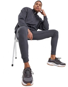 Men's Smart Pullover Fleece Tracksuit Men's Turtle Neck Pullover Sweat Suit - Product Image 1