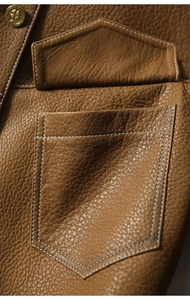 Custom <b>Ladies</b> <b>Suede</b> Leather <b>Jacket</b> Turn Down Collar Casual Loose Fit Brown PU <b>Suede</b> Crop Coat Outerwear - Product Image 5