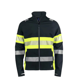 棉呼吸骑行长袖运动外套安全风衣夹克反光工作反光男式骑行夹克 - Product Image 1