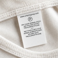 Étiquettes personnalisées en satin imprimées pour l'entretien à sec, étiquettes de vêtements pour les confections et les articles vestimentaires