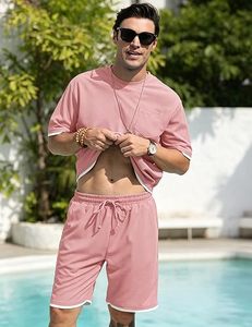 Conjunto de Camiseta sin Mangas y Pantalones Cortos para Hombre con Logotipo Personalizado, Lavado Ácido, 100% Poliéster, Ecológico, Secado Rápido, para Gimnasio y Fitness de Verano - Product Image 4