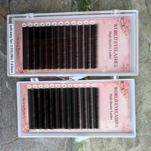 Extensiones de Pestañas Sintéticas Nhu Y Eyelash B C CC D M L LD de Volumen Completo, Longitud de 4-22mm, Grosor de 0.03-0.20mm, Bandejas de Pestañas Individuales en Abanico - Product Image 1