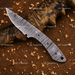 มีดทำมือ UA Supplies Full Tang Damascus Steel สำหรับล่าสัตว์และตั้งแคมป์ ใบมีดทรง Drop Point ความหนา 0.6 มม. รับผลิตแบบ OEM/ODM ปรับแต่งได้ - Product Image 3