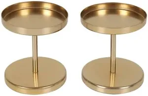 Classic Metal Candle Holder Unique Luxury Portable Candle <b>Jar</b> for Wedding Easter <b>Decor</b> Candle Holders Set of 2 - Product Image 2
