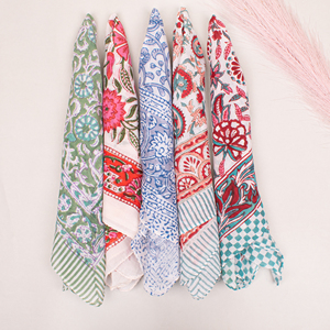 Premium quality block printed Eco-friendly bandana scarf Multi-use fashion wristband Colorful block printed scarf - Product Image 3