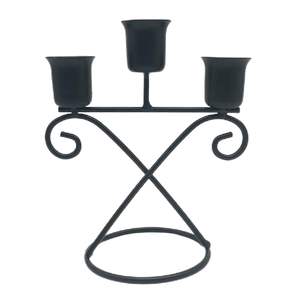 Candle Holder Iron Simple Candlelight Stand for Party 3 Arms Bedroom Wedding Style for dining <b>table</b> wedding party anniversary - Product Image 4