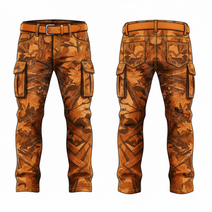 Pantalones Cargo de Camuflaje de Algodón Personalizados con Etiqueta Privada para Hombre, para Actividades al Aire Libre, Estilo Urbano, Cintura Alta, Color Personalizado - Product Image 4