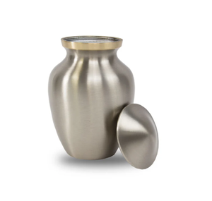 Premium Stainless Steel Cremation Urn with Gold Accent Lid <b>Memorial</b> Ashes Keepsake Funeral Urn Pet urns - Product Image 5