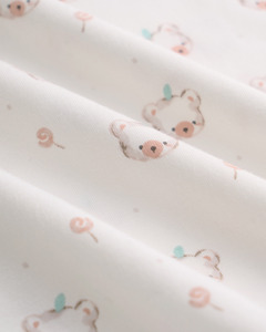 Modal Spandex Short Sleeve Snap <b>Bear</b> Print Baby Bodysuit for Newborn Unisex ODM Vietnam - Product Image 4